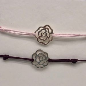 Sterling Silver Rose Bracelet